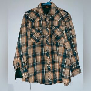 🍃Vintage Kmart Plaid Snap Up Shirt